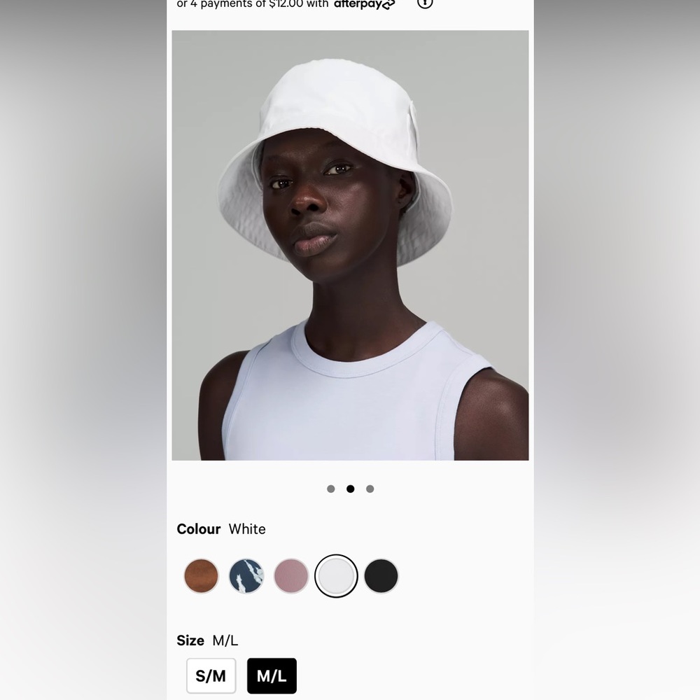 NWOT white bucket hat with pocket from Lululemon. - Picture 2 of 2